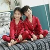 Red satin night suit for babies, cute gifting option, stylish sleepwear