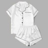 Kids white satin night suit comfortable soft fabric stylish sleepwear home wear