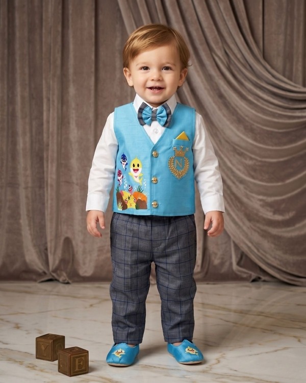 Baby Shark Birthday Boy Party Theme Outfit -Shark birthday