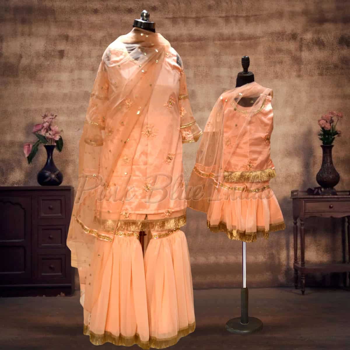 Mother daughter sharara combo set ethnic festive party wear stylish outfit