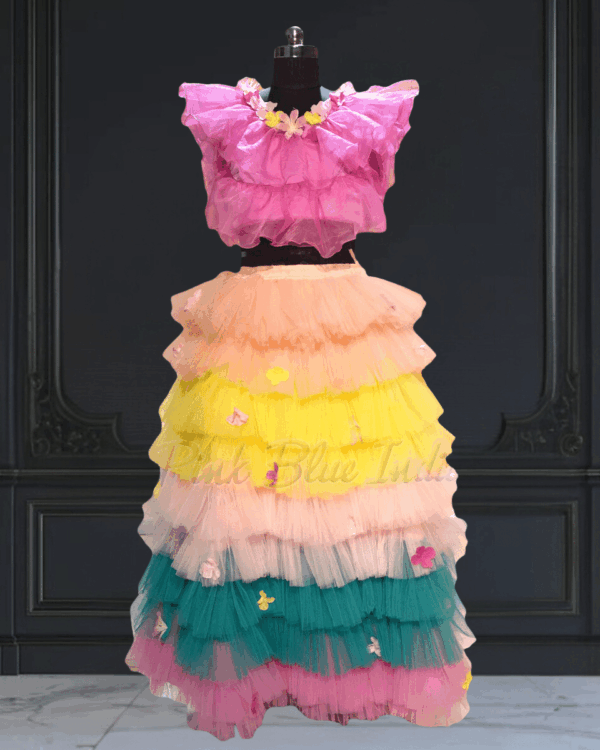 Mother daughter unicorn theme matching dress for birthday by Pink Blue India