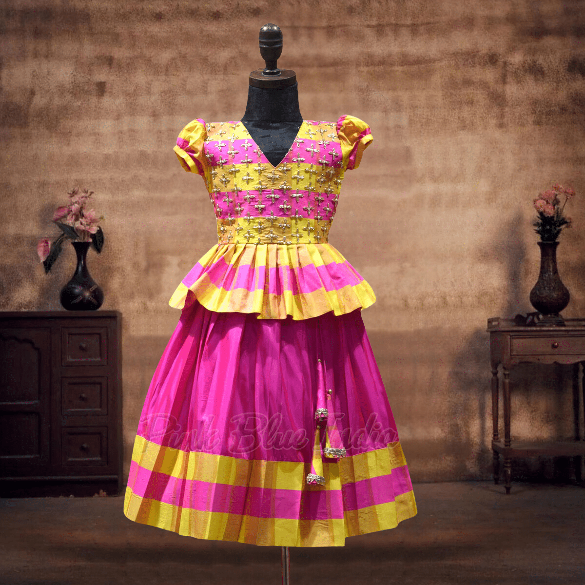 Sibling matching outfits for kids special occasions by Pink Blue India
