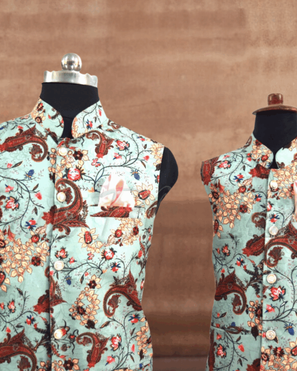 Silk jackets for father and son traditional look