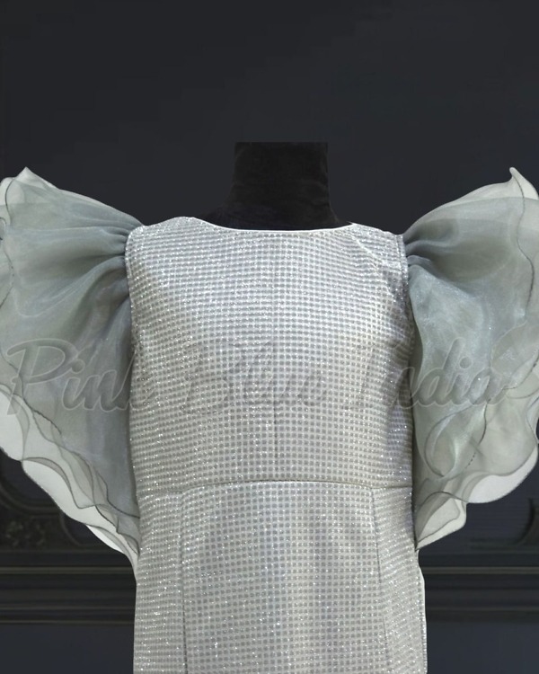 Buy Girls Silver Fish Cut Party Wear Dress Stylish Designer Outfit Pink Blue India