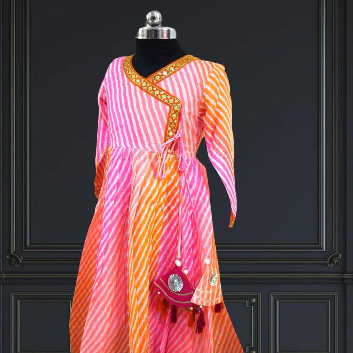 Coordinated family outfits for festival, stylish celebration wear