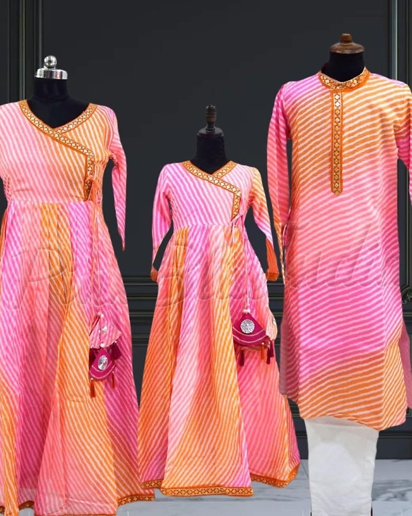 Matching family festival dress set, elegant celebration outfits