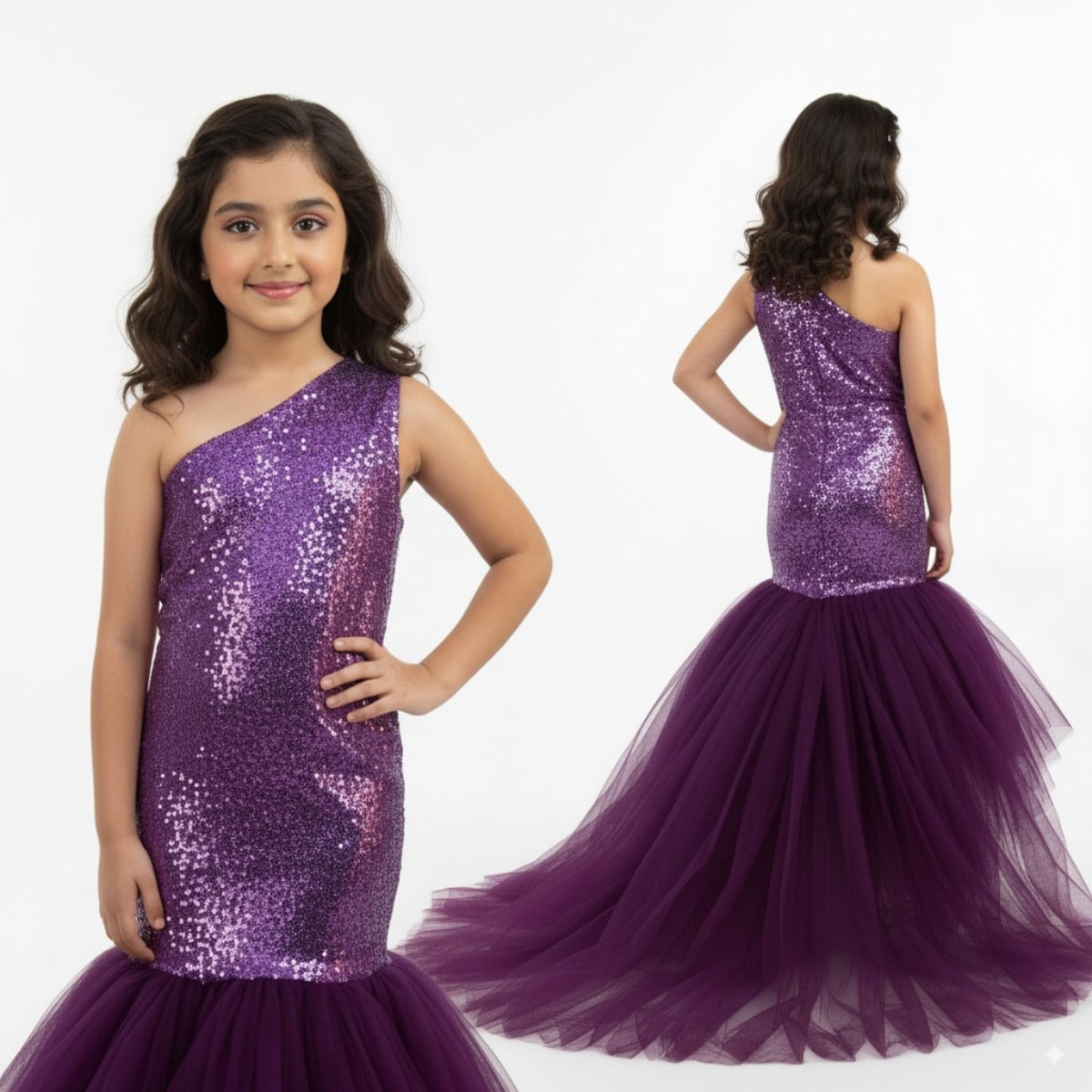 Mermaid birthday dress for girls photoshoot outfit by Pink Blue India