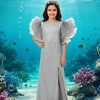 Mermaid theme girls dress frock, underwater birthday party gown for kids