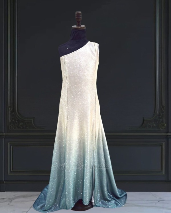 Buy Girls Silver Fish Cut Gown Stylish Party Wear Designer Outfit Pink Blue India