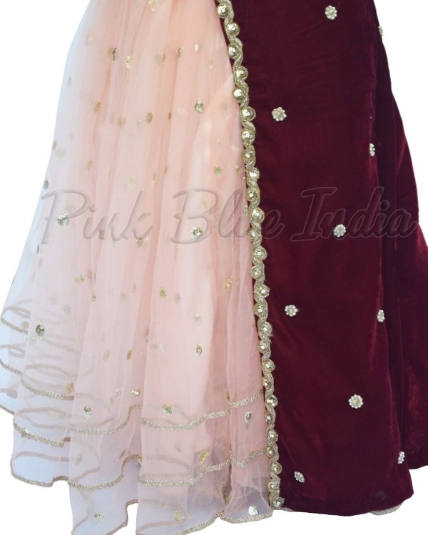 Velvet gown for girls Indian wedding elegant stylish special occasion wear