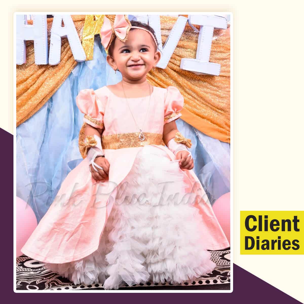 Baby girl party wear frock stylish birthday dress elegant look