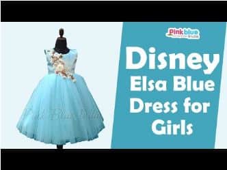 Baby blue party dress for girls birthday celebration stylish outfit