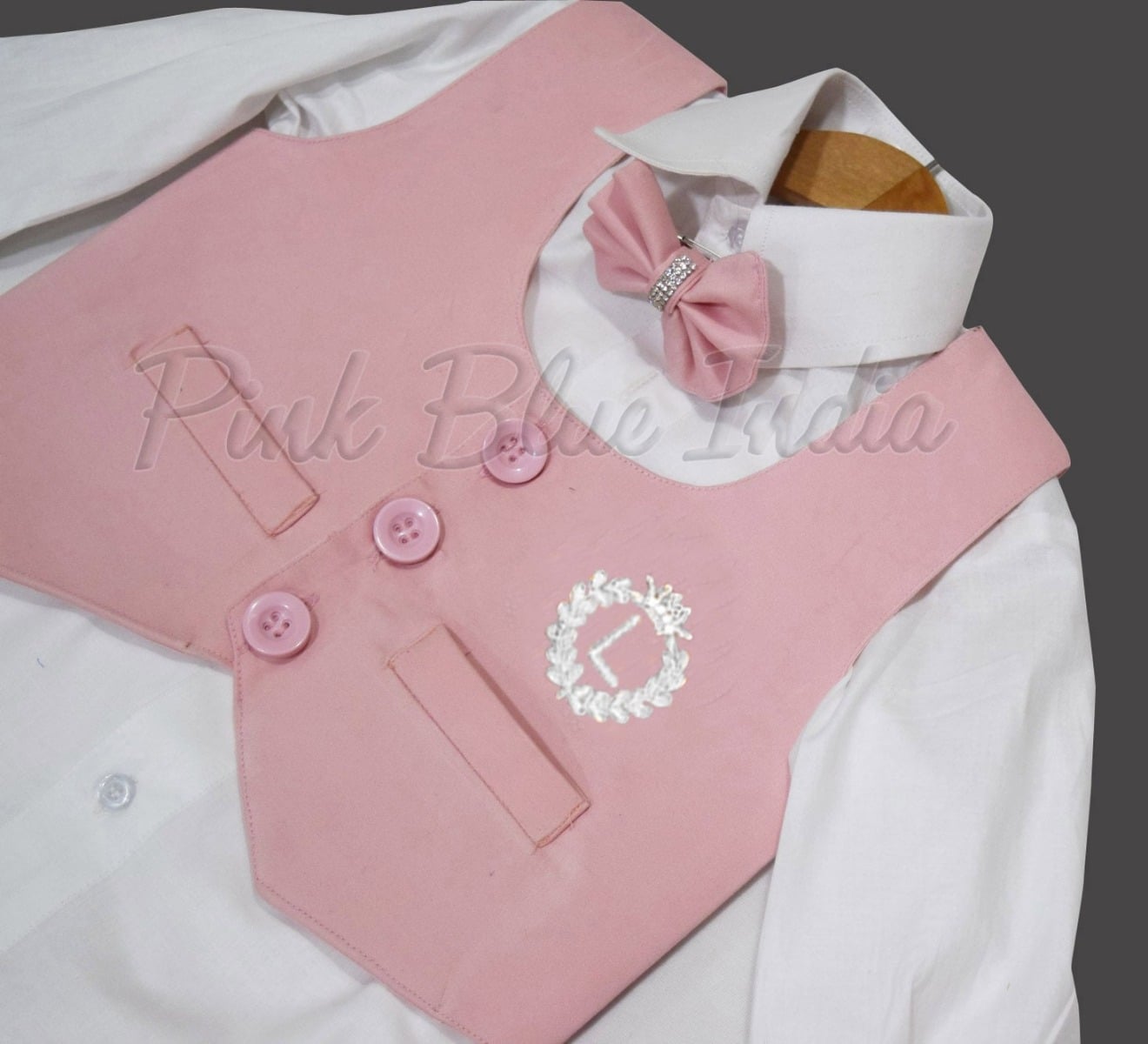 Baby boy pink birthday outfit stylish party celebration wear