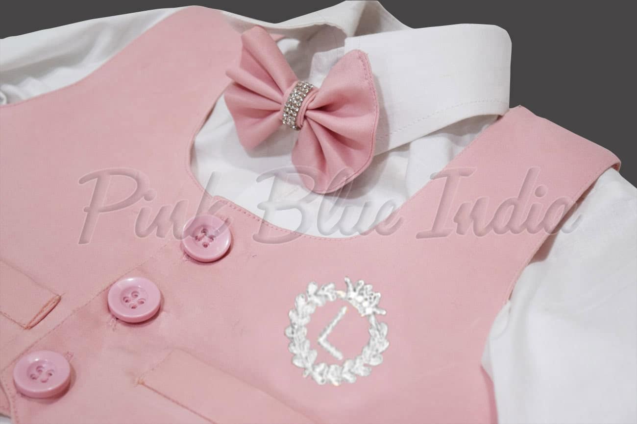 Pink party outfit for baby boy stylish birthday celebration wear