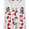 Baby boy white suspenders elegant party accessory stylish finish