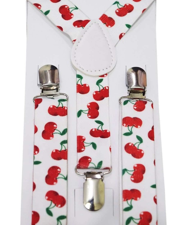 Baby boy white suspenders elegant party accessory stylish finish
