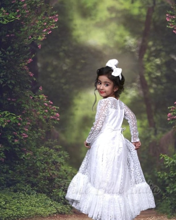 Baby girl baptism gown white christening dress elegant special occasion
