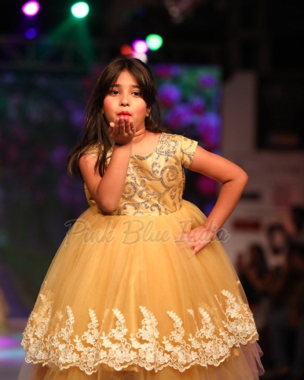 Baby girl Indian wedding outfit for ceremony elegant traditional wear