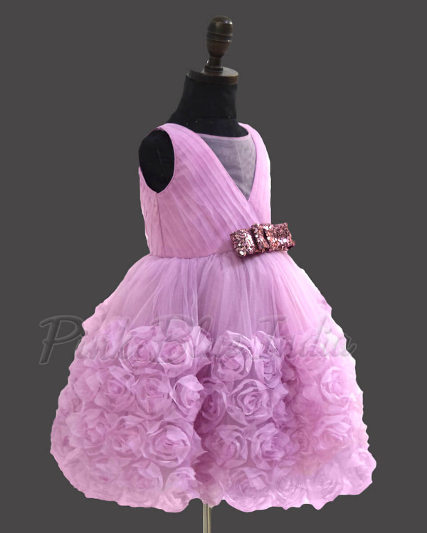 Baby girl gown dress elegant party wear birthday outfit