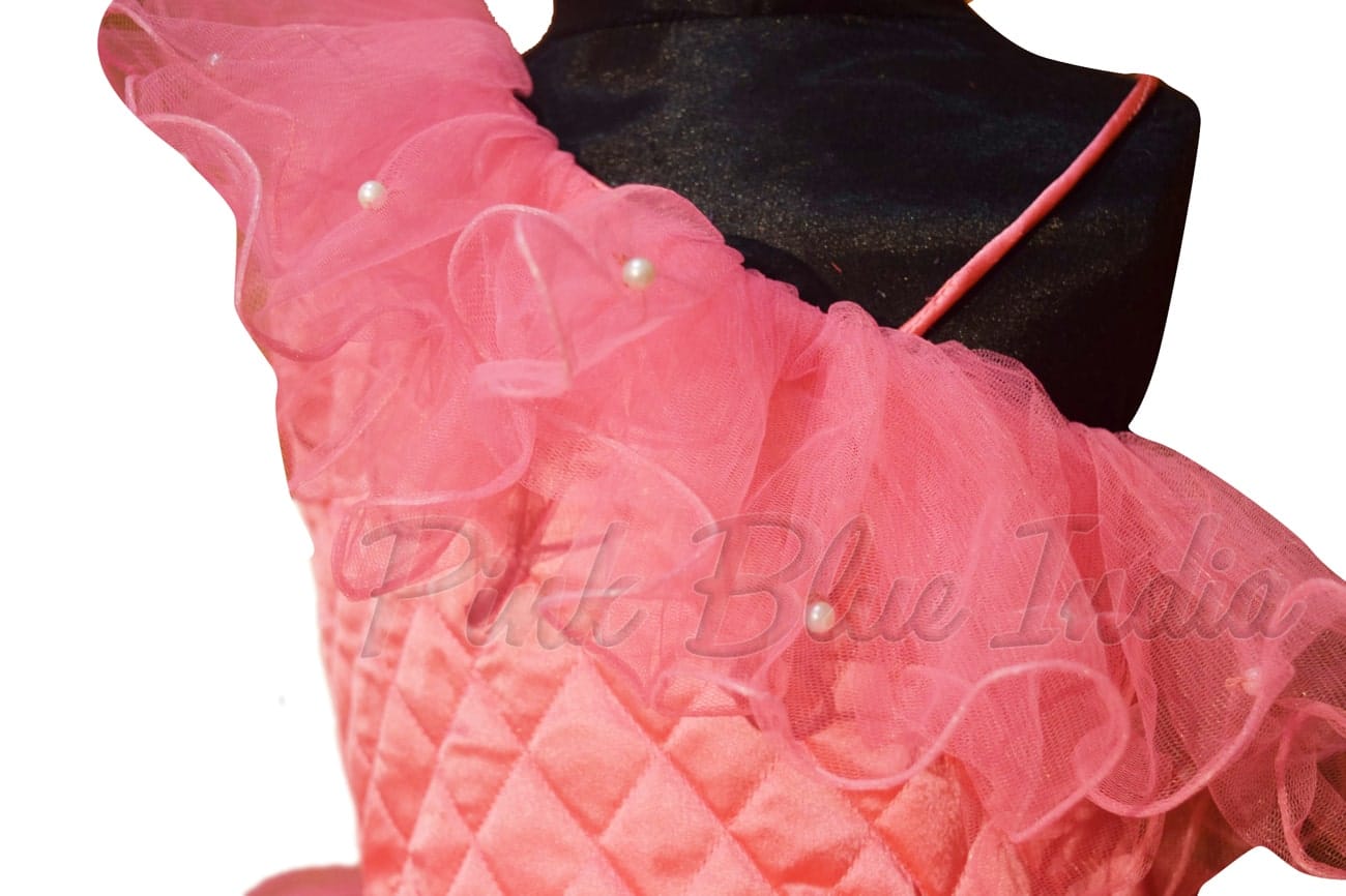 Pink birthday dress for baby girl India elegant stylish celebration wear