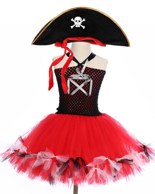 Baby girl pirate tutu dress costume stylish birthday celebration look unique design