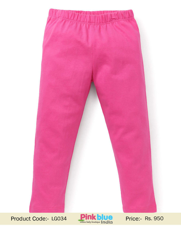 Baby girl hot pink leggings stylish winter outfit comfortable