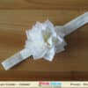 White baby girl hairband for special occasion outfit, simple elegant style