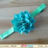 Green flower hairband for baby girl birthday dress, cute vibrant accessory