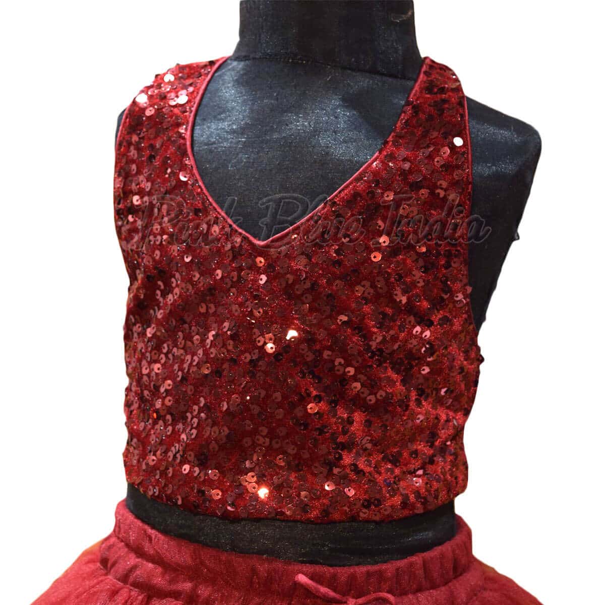Baby halter neck backless lehenga set for wedding cute ethnic wear