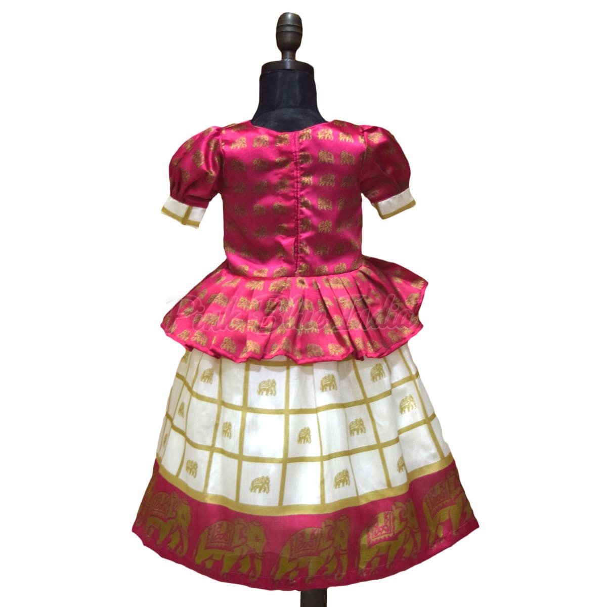 Pattu lehenga for baby girl traditional wedding silk festive outfit