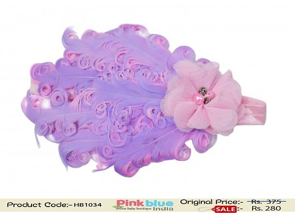 Pink lavender baby hairband for wedding, soft and stylish accessory