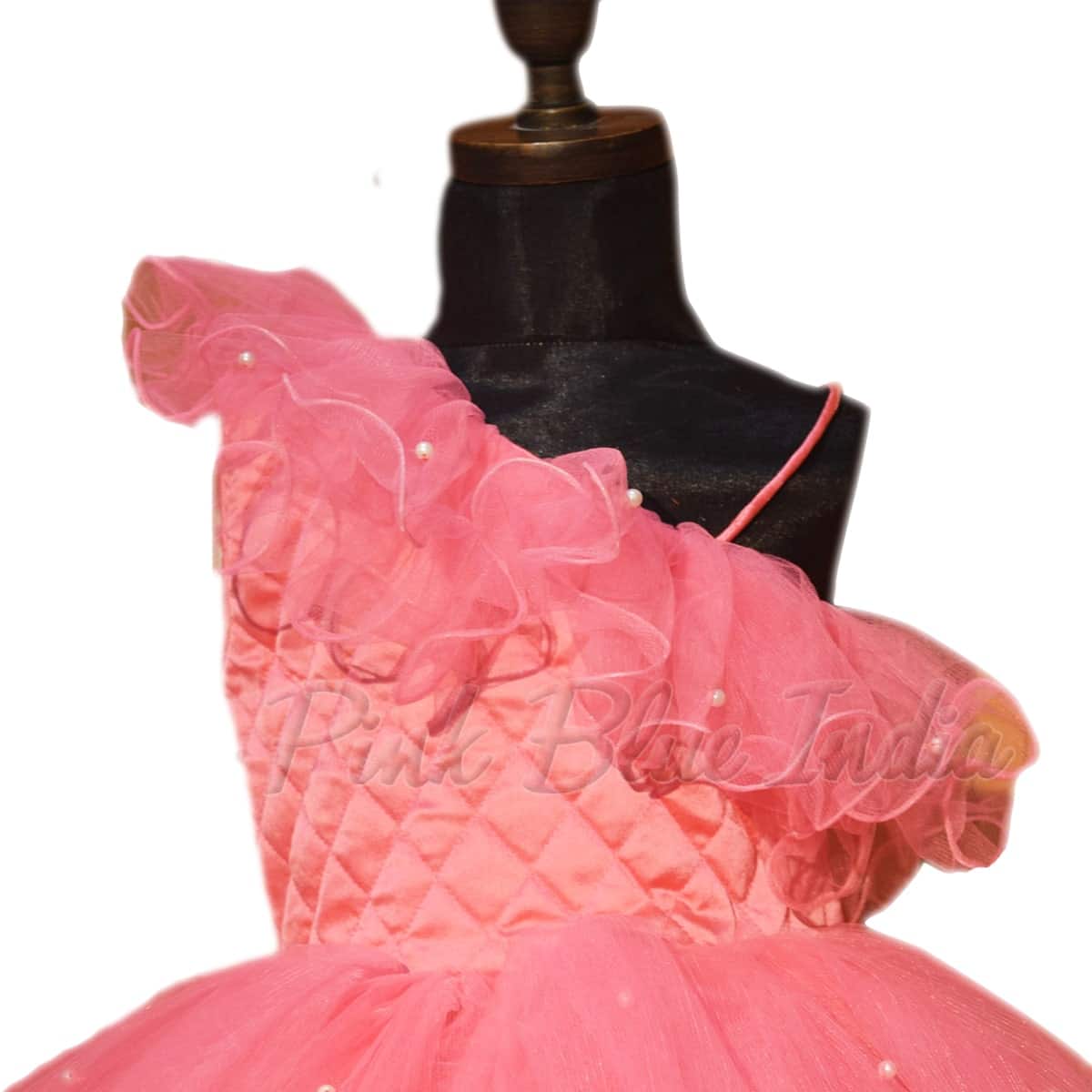 Baby pink birthday gown for baby girl cute princess stylish outfit