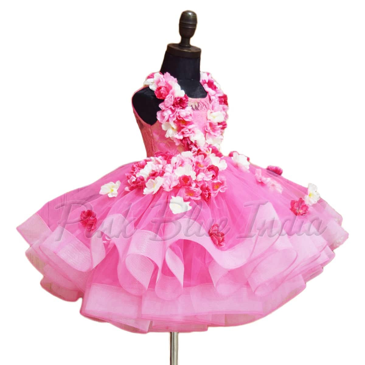 Pink bow dress for baby girl stylish birthday celebration outfit