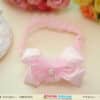 Baby pink party headband for infant girls, floral design stylish festive wear, cute gifting option
