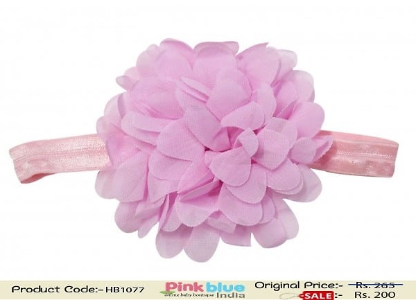 Pink stylish hair accessory for baby girls birthday, cute party wear