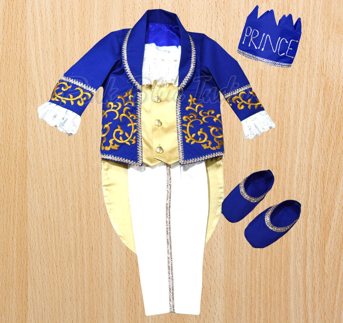 Royal birthday outfit for baby boy party prince theme elegant look