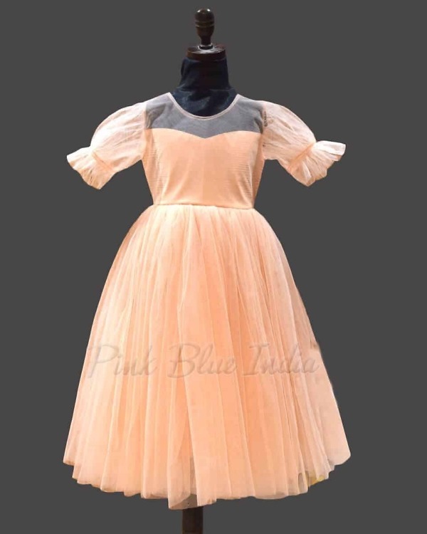 Balloon sleeve party dress for girls stylish birthday elegant outfit
