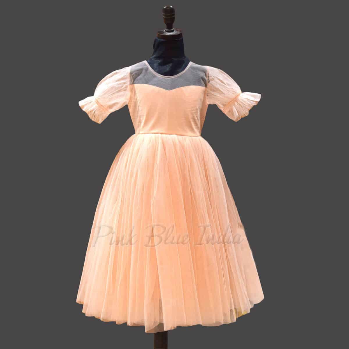 Balloon sleeve party dress for girls stylish birthday elegant outfit