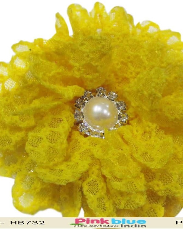 Kids yellow designer headband bright festive accessory stylish party look