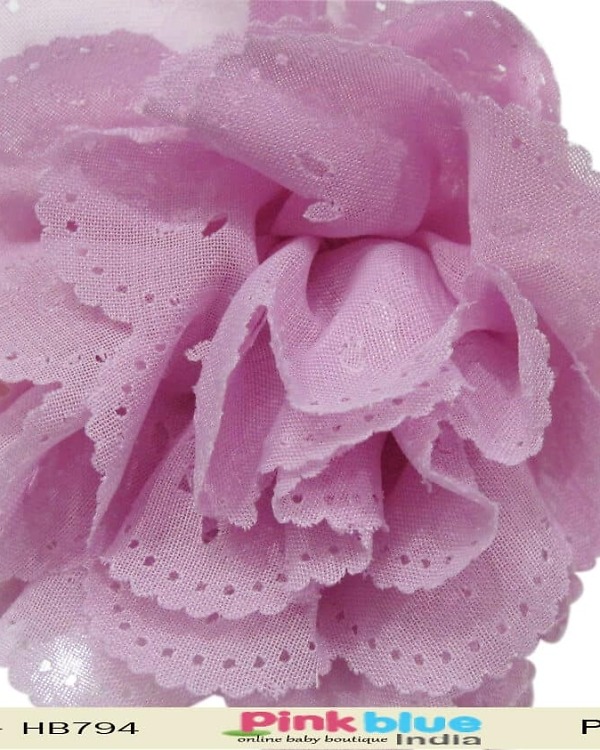 Light purple baby girl headband for special occasion, soft and stylish