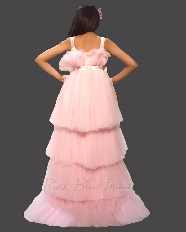 Baby girl party dress elegant birthday wear stylish layered design cute look