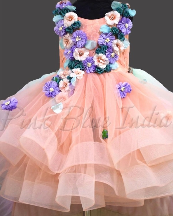 Princess birthday gown for girls elegant party wear stylish outfit