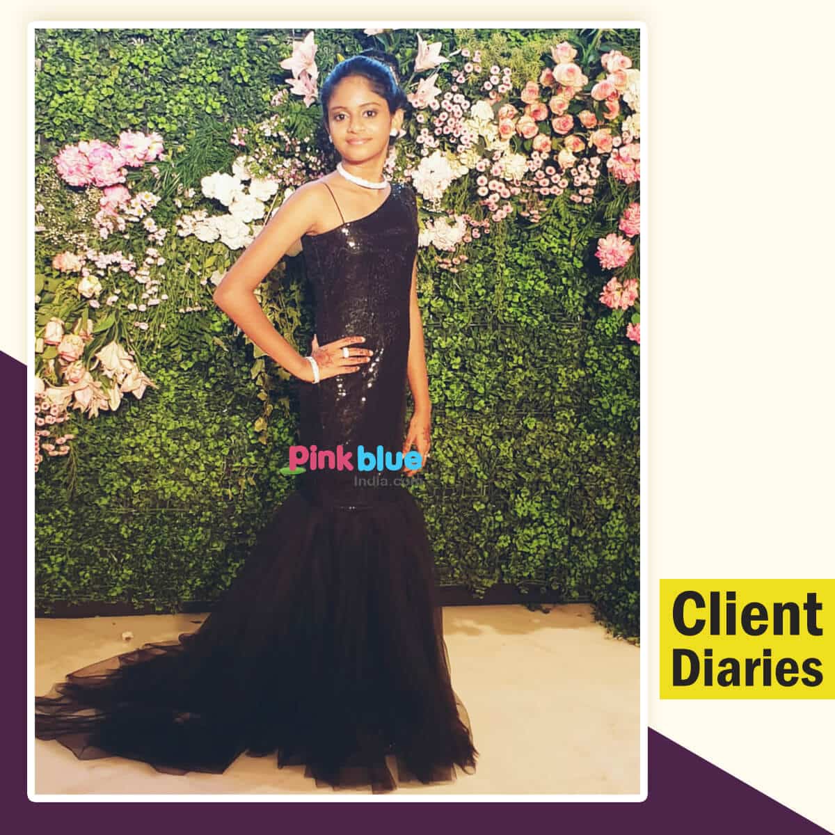 Black sequin mermaid prom dress for girls elegant stylish party wear