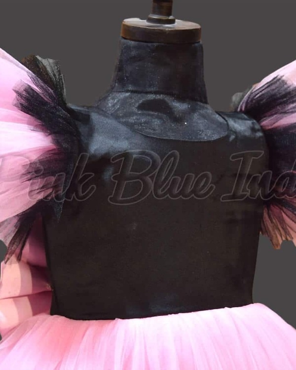 Black and pink gown for girls birthday party elegant stylish wear