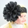 Infant girl black crochet headband stylish party accessory gift