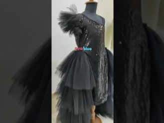 Black party dress for girls birthday wear stylish elegant outfit