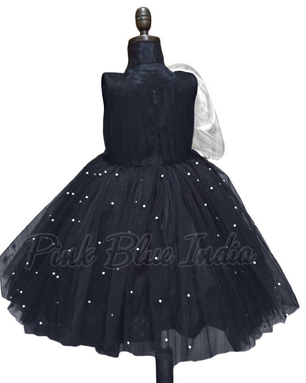 Black party wear gown for girls elegant birthday celebration outfit