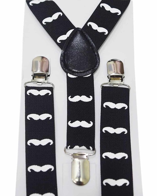 Kids black suspenders formal outfit accessory stylish party look