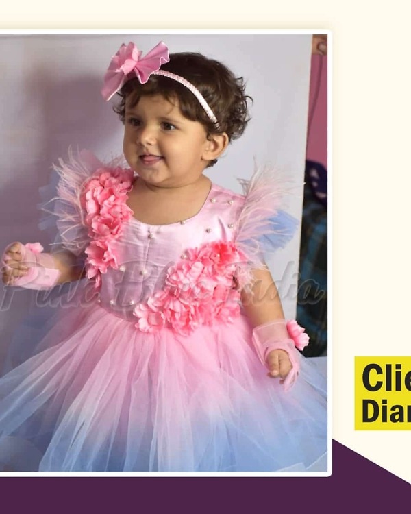 Blue gown for girls birthday party elegant stylish outfit