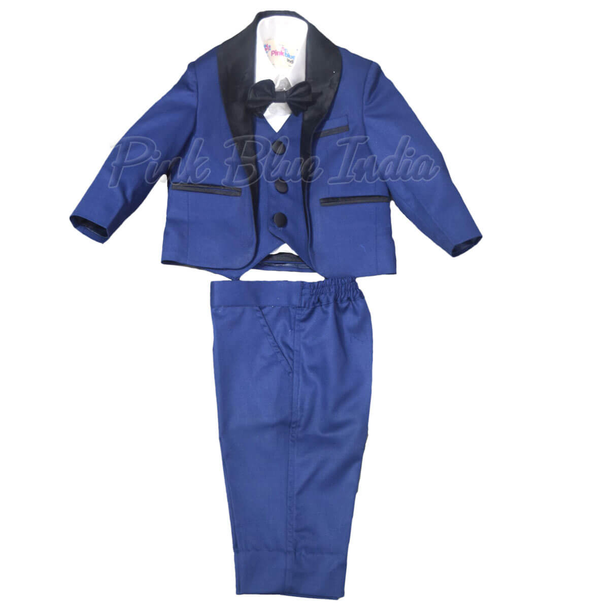 Blue coat suit for baby boy, classy birthday and wedding outfit